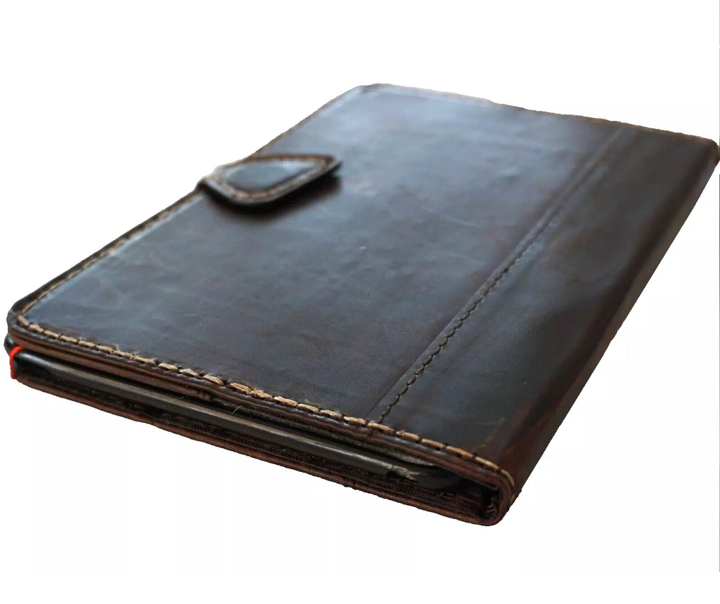 Handmade genuine leather case for Apple iPad Mini 7th generation, fits models 3-7, luxury design by DAVISCASE, with hand-sewn details.
