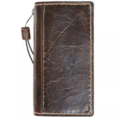 Genuine Leather For Galaxy Case Z Fold 3 4 5 6 7 Wallet Book Hand Made Wrinkles