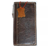 Genuine Leather Case For Apple iPhone 16 12 13 14 15 Pro Max 8 Plus Wallet  Book Cover luxury Mini Hand Made wrinkles