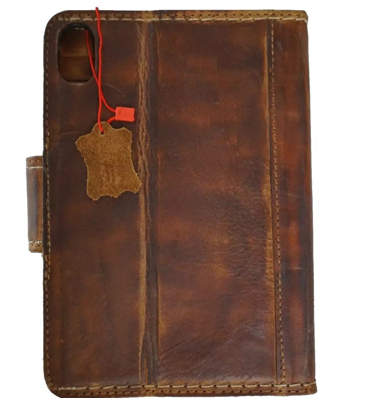 Handmade genuine leather case for Apple iPad Mini 6, 5, 4, 3 Pro cover in tan, with hand-sewn luxury design by DAVISCASE.