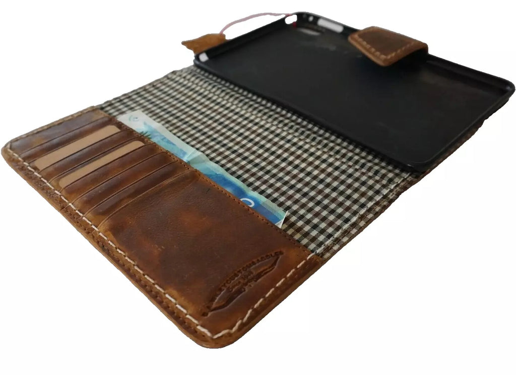 Handmade genuine leather case for Apple iPad Mini 6, 5, 4, 3 Pro cover in tan, featuring hand-sewn craftsmanship by DAVISCASE.