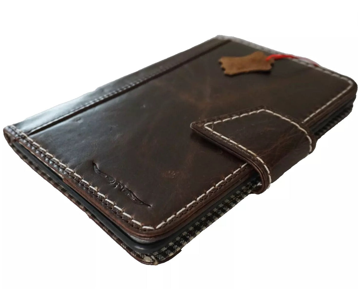 Handmade genuine leather case for Apple iPad Mini 6, 5, 4, 3 Pro cover by DAVISCASE, dark luxury leather with hand-sewn detail