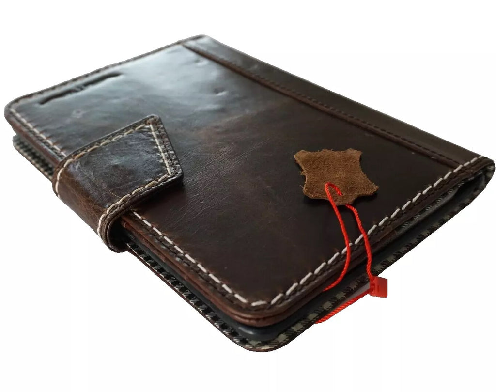 Handmade genuine leather case for Apple iPad Mini 6 5 4 3 Pro cover, dark luxury leather, crafted for protection and style.