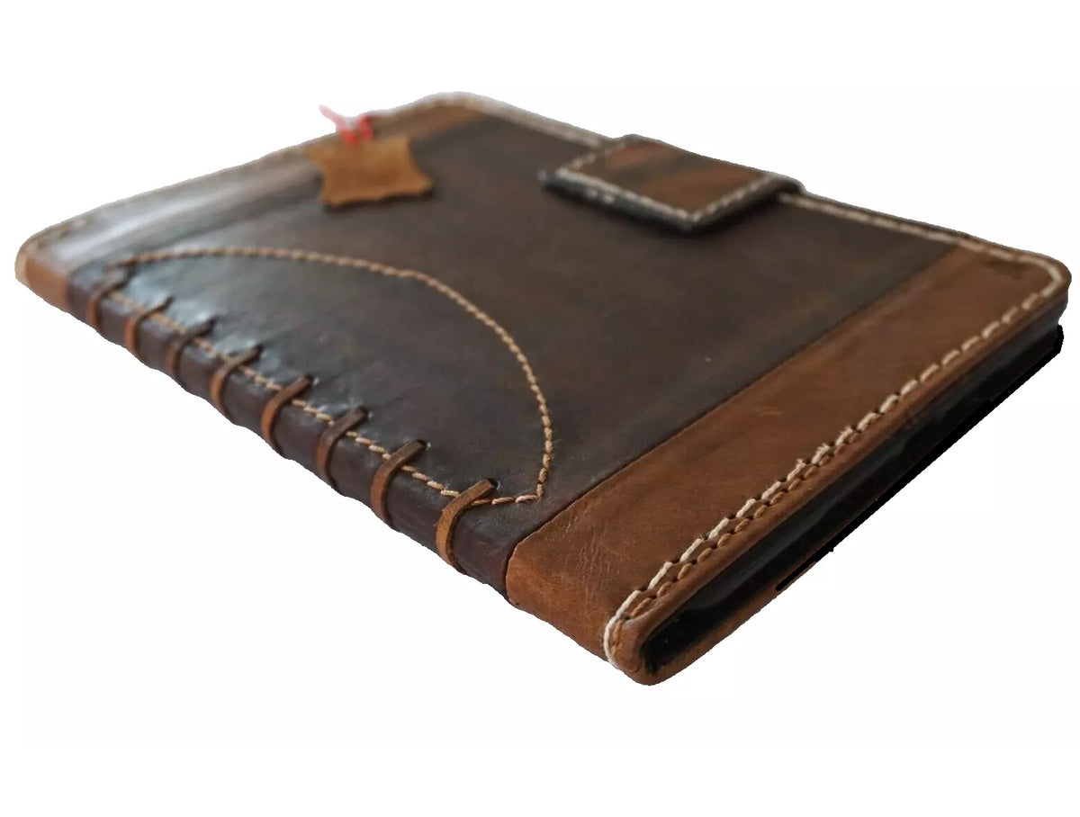 Genuine leather hand-sewn case for Apple iPad Mini 3-6 and iPad Pro 9.7, featuring a luxurious football-inspired design by DAVISCASE.