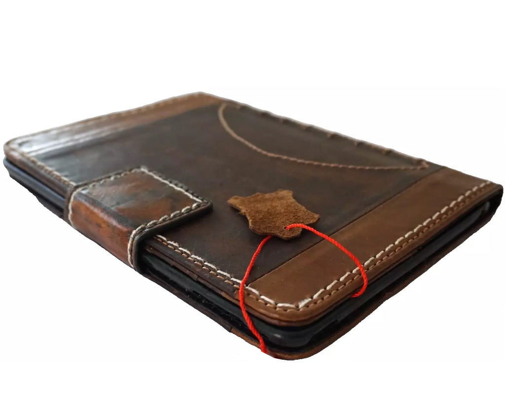 Genuine leather DAVISCASE for Apple iPad Mini 6 5 4 3 Pro cover, handcrafted with detailed stitching and a stylish football design.