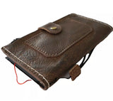 Genuine Leather Case For iPhone 12 13 14 15 16 Pro Max 8 plus SE XS Wallet Book Vintage Mini Zipper Dark