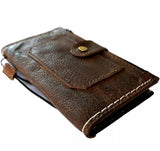 Genuine Leather Case For iPhone 12 13 14 15 16 Pro Max 8 plus SE XS Wallet Book Vintage Mini Zipper Dark
