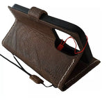 Genuine Leather Case For iPhone 12 13 14 15 16 Pro Max 8 plus SE XS Wallet Book Vintage Mini Zipper Dark