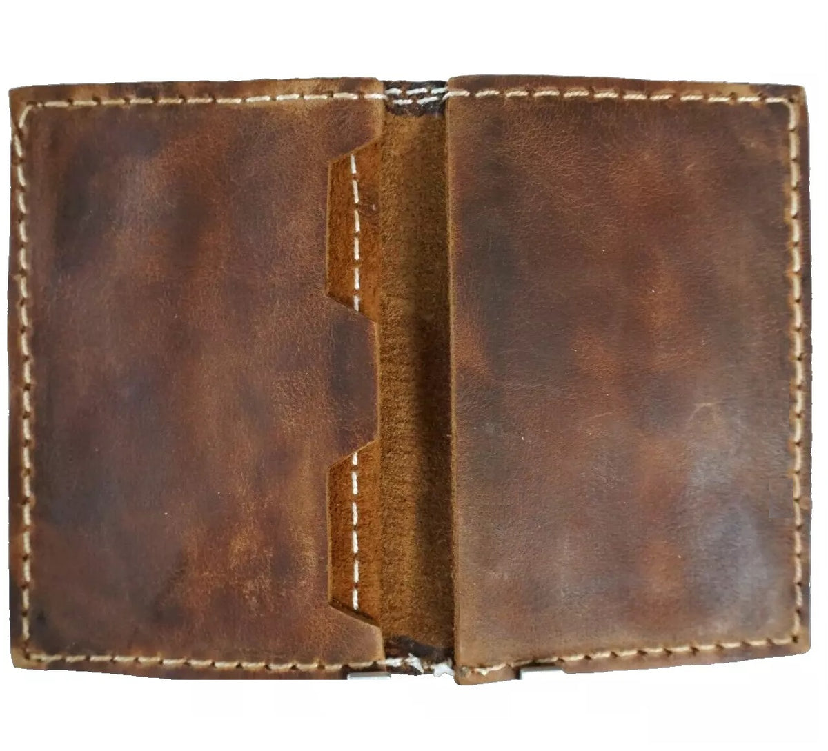 Men's genuine leather passport wallet and credit card holder, slim soft Italian design with custom finish.