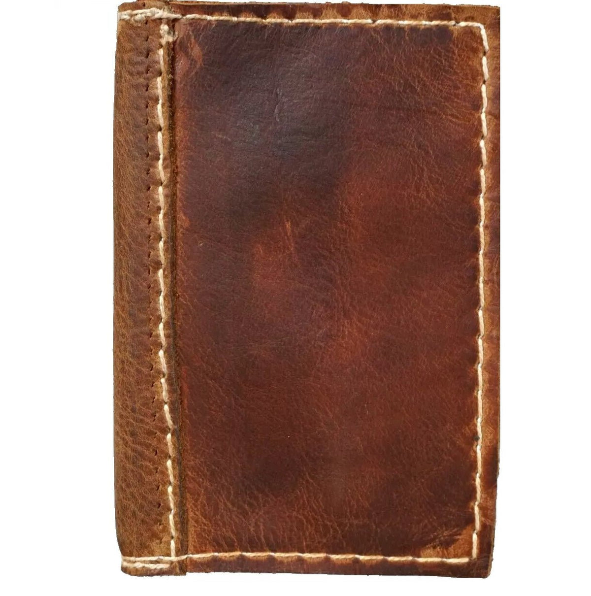 Men's genuine leather passport wallet with slim Italian design, soft texture, and credit card slots, vendor-unknown.