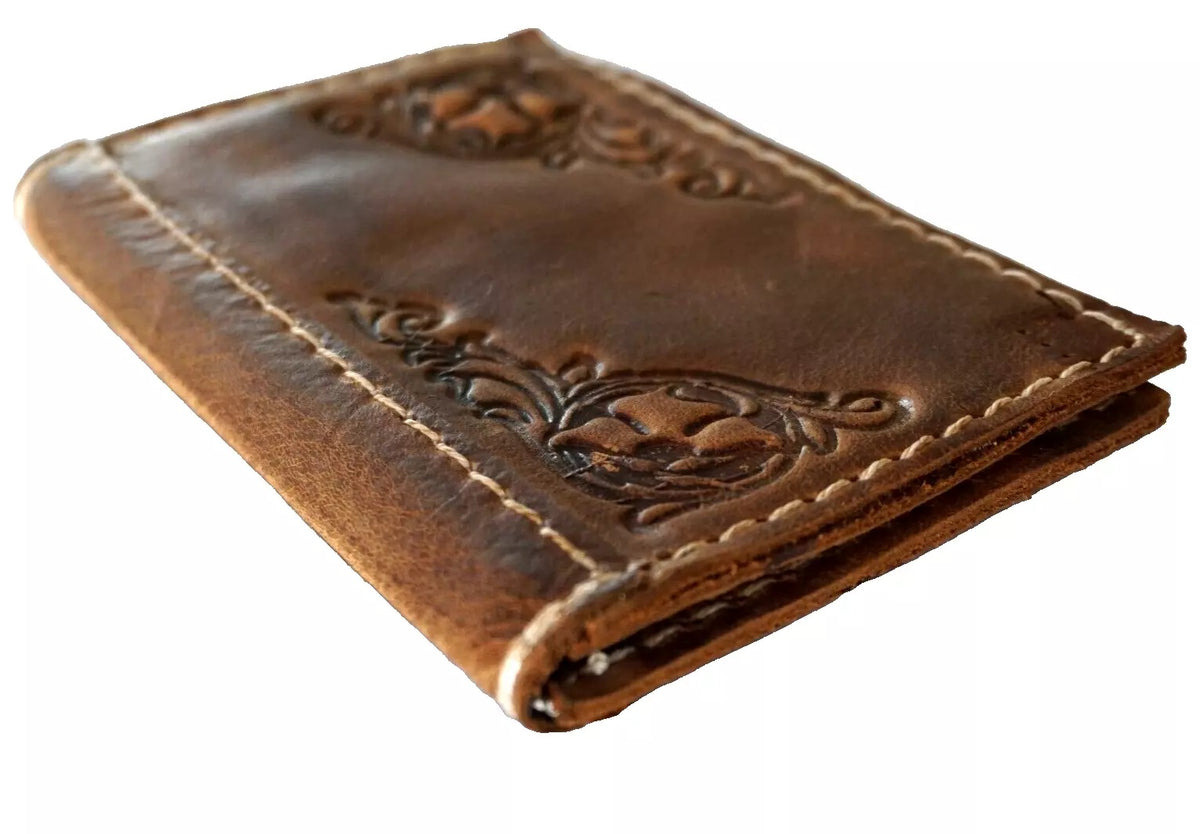 Men's genuine leather passport wallet with credit card slots, soft Italian finish, slim slim design, custom cover, vendor-unknown.