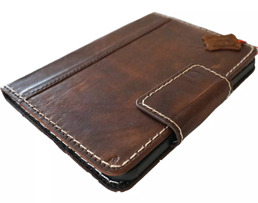 Genuine leather handcrafted case for Apple iPad Mini 6 5 4 3 Pro cover by DAVISCASE, showcasing detailed hand sewing and luxury design.