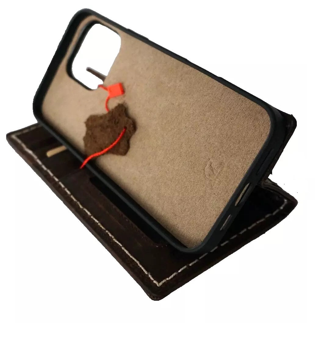 Genuine leather Galaxy S25, S23, S24 Ultra, Note FE, Edge, Z Fold 3-7 case with wallet book design by DAVISCASE.