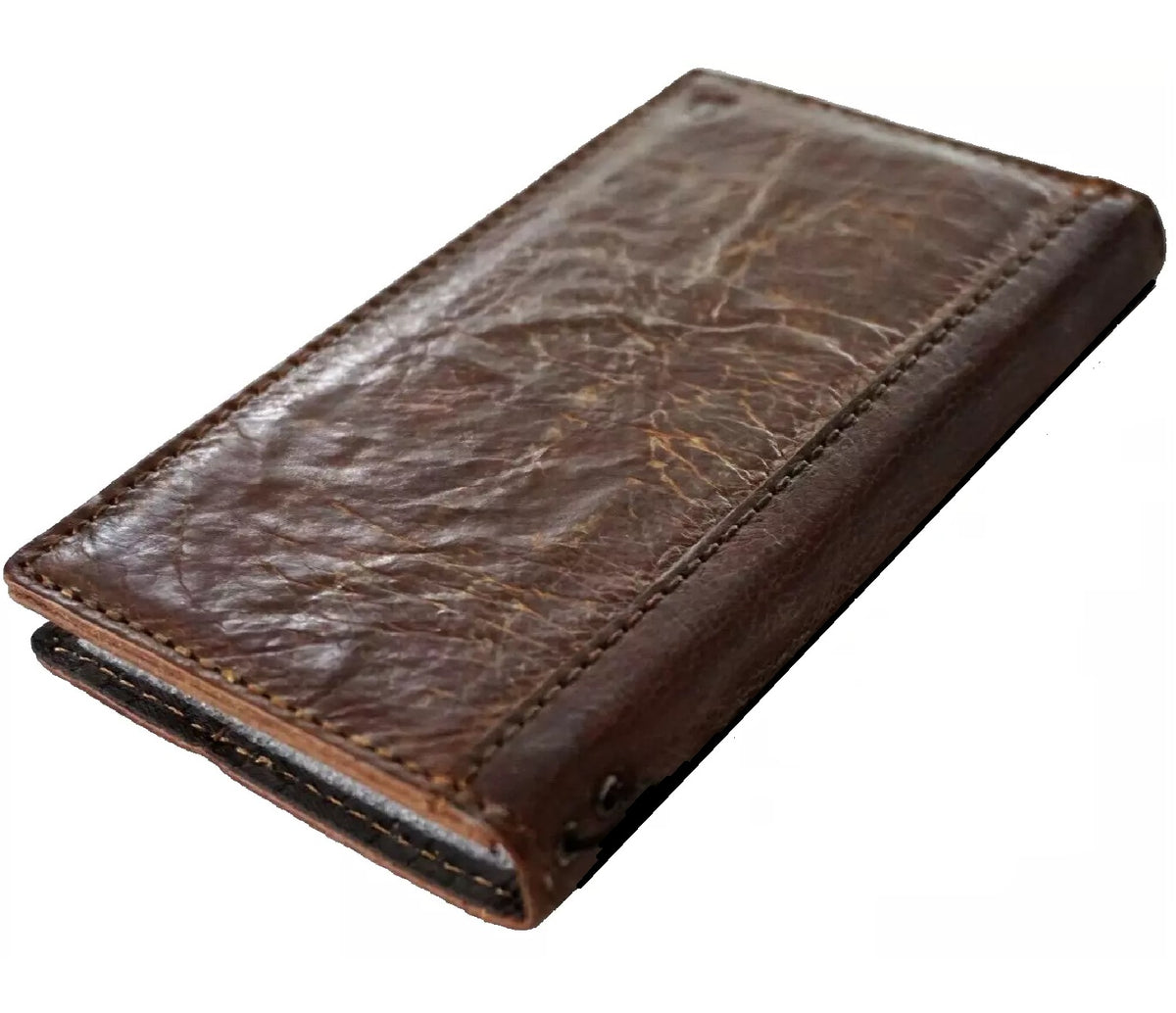 Handmade genuine leather phone case for Samsung Galaxy S22, S21, S20, S23, S24, S25 Ultra and Z Fold 3-7 wallet book by DAVISCASE.