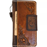Cuir véritable pour Galaxy s22 s21 s20 S23 24 Ultra S23 Fe s9 10 20 21 A13 A71 A51 A12 A31 4G 5G étui plus Art Z Fold 3 4 5 portefeuille livre Style Vintage couverture de crédit sans fil pleine fleur Davis luxe l'arbre de Live bricolage Mini