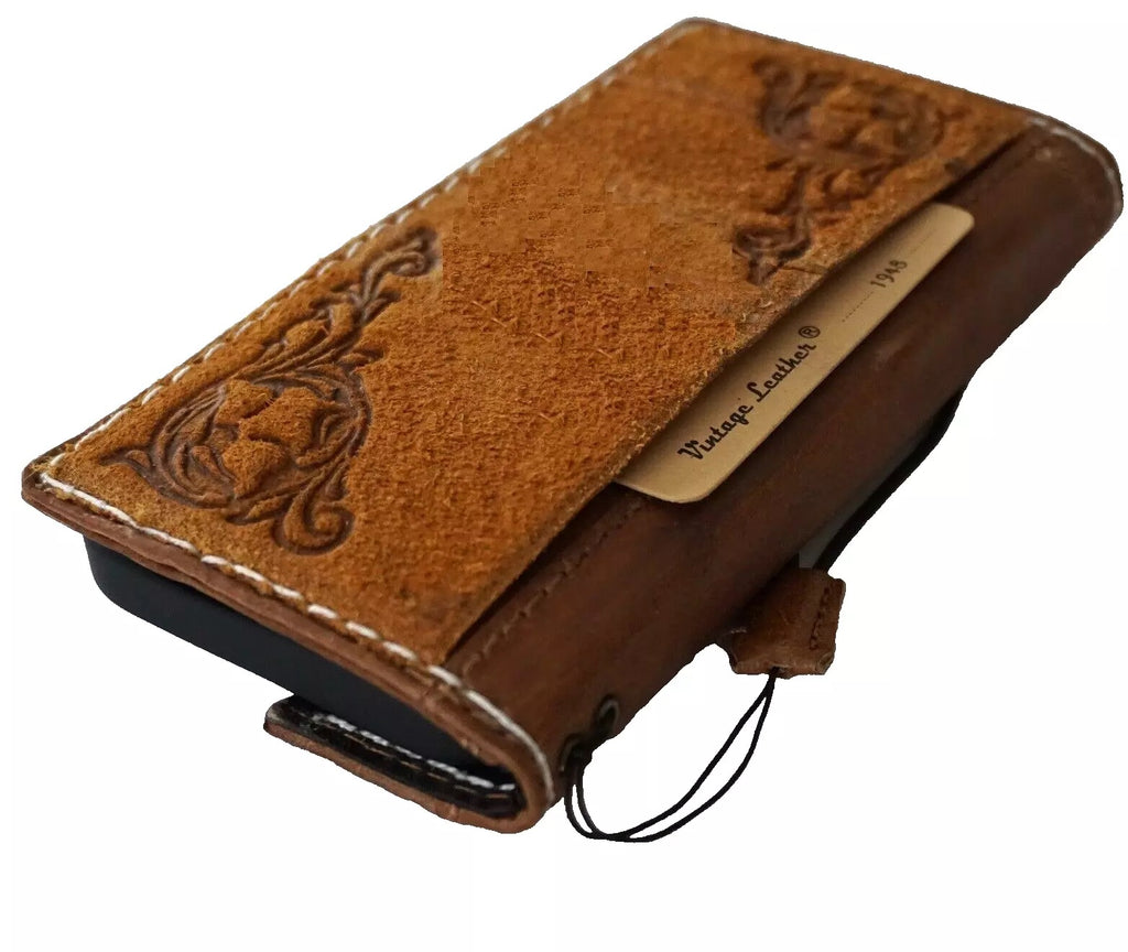 Genuine leather DAVISCASE fold wallet case for Google Pixel 11, 6, 7, 9A, 8, 8A, 9, 10 Pro, XL, handmade in Zamch Tan.