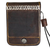 Genuine Leather For Galaxy Z Flip 3 4 5 6 7 Case Flip6 Wallet Book Cover Flip5 Mini Tree Of Life Tan (Copy)