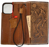 Genuine Leather For Galaxy S25 S23 S24 Ultra Note  FE Case Plus Wallet Book Z Fold 3 4 5 6 Cover Luxury Blue S 25 Dragon