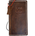Handmade genuine leather phone case for iPhone 13-16 Pro Max with removable wallet by DAVISCASE, featuring a classic bull leather finish.