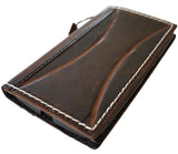 Genuine Leather Case For Apple iPhone 13 12 14 15 16 Pro Max Removable Wallet Book Hand Made Sewing Baseballs Diy