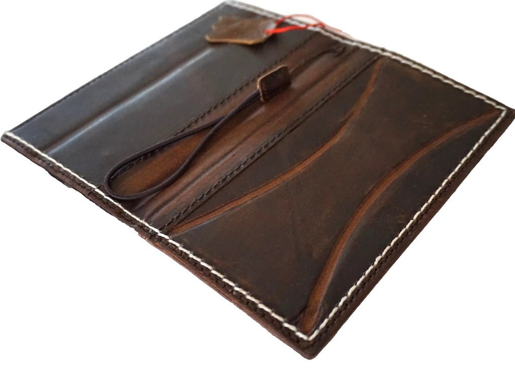 Genuine leather Galaxy S26 S25 S23 S24 Ultra Note Edge FE case with wallet, Z Fold cover, and luxury baseball design by DAVISCASE