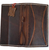 Genuine Leather Case For Apple iPhone 13 12 14 15 16 Pro Max Removable Wallet Book Hand Made Sewing Baseballs Diy