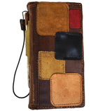 Étui en cuir véritable pour Apple iPhone 13 12 11 14 15 Pro Max détaché amovible 6 7 8 plus SE 2020 XS portefeuille livre style vintage emplacements pour cartes de crédit couverture sans fil pleine fleur Davis luxe Mini Art magnétique rétro