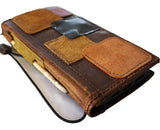 Étui en cuir véritable pour Apple iPhone 13 12 11 14 15 Pro Max détaché amovible 6 7 8 plus SE 2020 XS portefeuille livre style vintage emplacements pour cartes de crédit couverture sans fil pleine fleur Davis luxe Mini Art magnétique rétro