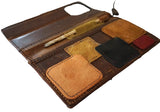 Étui en cuir véritable pour Apple iPhone 13 12 11 14 15 Pro Max détaché amovible 6 7 8 plus SE 2020 XS portefeuille livre style vintage emplacements pour cartes de crédit couverture sans fil pleine fleur Davis luxe Mini Art magnétique rétro