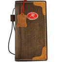 Handmade genuine leather wallet case for Google Pixel phones, featuring a fold cover and card slots, by DAVISCASE.