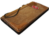 Genuine Leather For Galaxy s22 s21 s20 S23 S24 S25 Ultra FE Note 25 Edge Case Plus Wallet  Luxury Mini Coarse Seam HandMade suede Tan