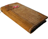 Genuine Leather For Galaxy Case Z Fold 3 4 5 6 7 Wallet Book Hand Made special Football Vintage