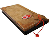 Genuine Leather For Galaxy s22 s21 s20 S23 S24 S25 Ultra FE Note 25 Edge Case Plus Wallet  Luxury Mini Coarse Seam HandMade suede Tan