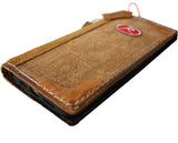 Genuine Leather For Galaxy s22 s21 s20 S23 S24 S25 Ultra FE Note 25 Edge Case Plus Wallet  Luxury Mini Coarse Seam HandMade suede Tan