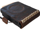 Étui en cuir véritable pour Galaxy Z Fold 3 4 5, portefeuille artistique, couverture rustique Vintage, sans fil, fait à la main, luxe, bricolage, Mini arbre de vie