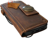 Genuine Leather Case For Apple iPhone13 12 11 14 15 16 16E Pro Max Wallet Book HandMade Limited Edition Magnetic Indian Cowboy