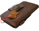 Genuine Leather Case For Apple iPhone13 12 11 14 15 16 16E Pro Max Wallet Book HandMade Limited Edition Magnetic Indian Cowboy
