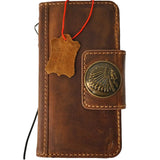 Genuine Leather Case For Apple iPhone13 12 11 14 15 16 16E Pro Max Wallet Book HandMade Limited Edition Magnetic Indian Cowboy