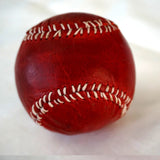 Genuine Leather baseball HandMade Sewing with thread and needle Vintage Red Ball Gift