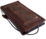 Genuine Leather Case For Apple iPhone 16 12 13 14 15 Pro Max 8 Plus Bible Crafts SE Wallet Book Mini Diy HandMade Feathers 16E 3D