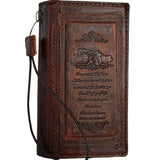 Genuine Leather Case For Apple iPhone 16 12 13 14 15 Pro Max 8 Plus Bible Crafts SE Wallet Book Mini Diy HandMade Feathers 16E 3D