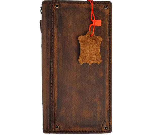 Genuine Leather For Galaxy s22 s21 s20 S23 S24 S25 Edge Fold 3 4 5 6 7 Ultra Note 10 20 21 Case Plus Art Wallet Book Style Credit Cover Luxury Stone Wash Cooper Hole