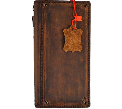 Genuine Leather For Galaxy s22 s21 s20 S23 S24 S25 Edge Fold 3 4 5 6 7 Ultra Note 10 20 21 Case Plus Art Wallet Book Style Credit Cover Luxury Stone Wash Cooper Hole
