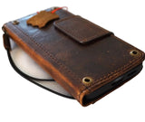 Genuine Leather Case For Apple iPhone 12 13 14 15 16 16E Pro Max Wallet Book Hand Made Limited Edition Magnetic Cooper Holes