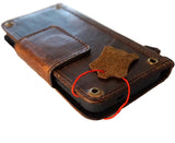 Genuine Leather Case For Apple iPhone 12 13 14 15 16 16E Pro Max Wallet Book Hand Made Limited Edition Magnetic Cooper Holes