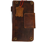 Genuine Leather Case For Apple iPhone 12 13 14 15 16 16E Pro Max Wallet Book Hand Made Limited Edition Magnetic Cooper Holes