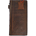 Handmade DAVISCASE genuine leather phone case for iPhone 13-17 Pro Max, Air Wallet Bible Book style with detailed craftsmanship.