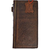 Genuine Leather For Galaxy s22 s21 s20 S23 S24 S25 Ultra FE Note Z Fold 3 4 5 6 7 Edge Case Plus Wallet Coarse Seam Hand Made Bible Book