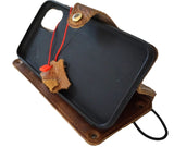 Echtledertasche für Apple iPhone 11 12 13 14 15 Pro Max 6 7 8 plus SE 2020 XS Brieftasche Buch Vintage Pferdestil Ausweisfenster Kreditkartenfächer Abdeckung Wireless Full Grain Davis Luxus Mini Art Magnetic Diy De