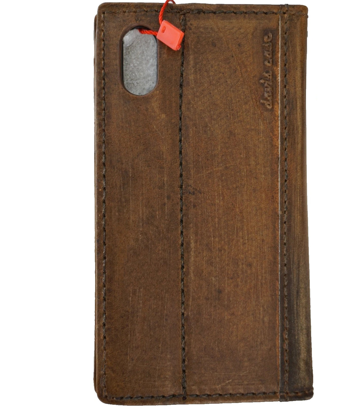 Handmade genuine leather phone case with Tree of Life design for iPhone 13-17 Pro Max, by DAVISCASE, featuring a wallet book cover style.